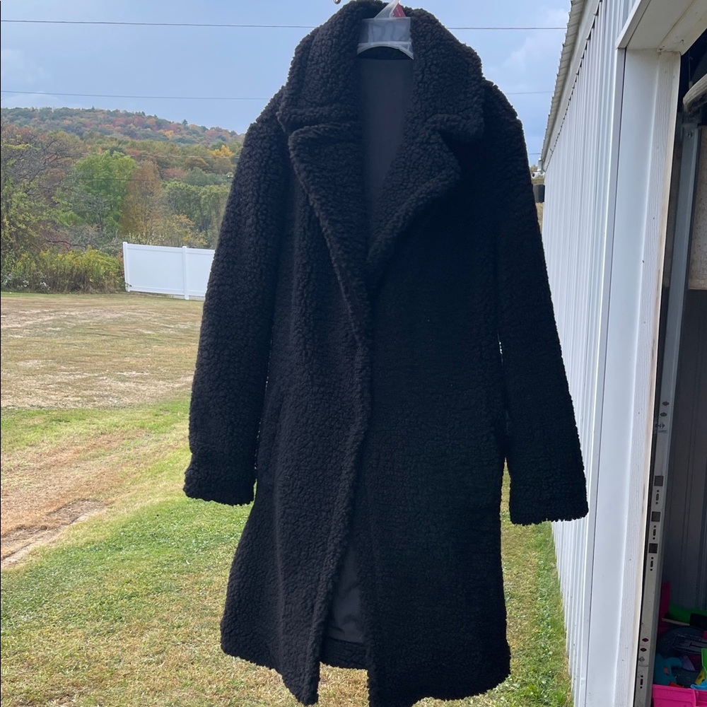 Women’s Black Sherpa Coat